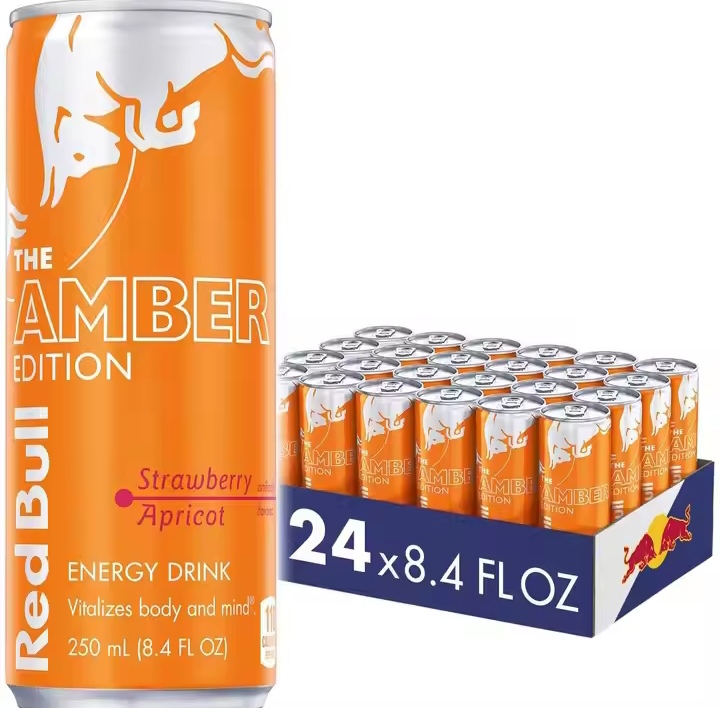 Red Bull The Amber Edition (Strawberry & Apricot), 24 x 250 ml