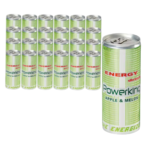 PACK de 24 - Bebida Energética POWERKING APPLE AND MELON