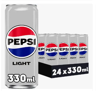Pepsi Light pack de 24 latas de 330 ml