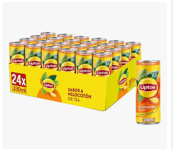 Lipton Melocotón, Cero Azúcar, 24 latas de 330ml