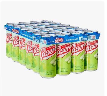 La Casera Manzana, con Cero Azúcares y Cero Calorías Pack 24 x 33 cl