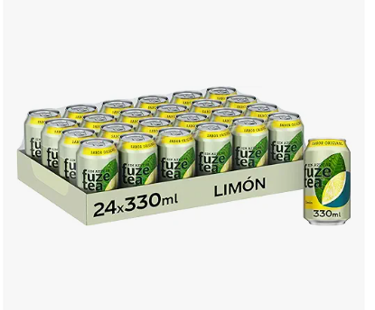 Fuze Tea Sabor Limón Zero Azúcar 24 Latas de 330 ml
