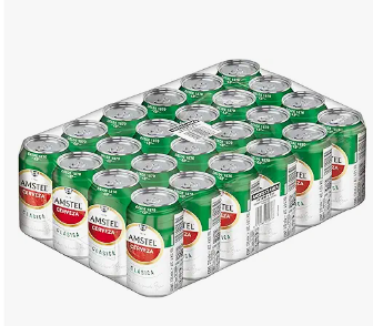 Amstel Clásica Cerveza Lager, Pack 24 Latas x 33 cl
