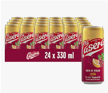 La Casera Tinto de Verano con Limón 24 Latas x 33 cl