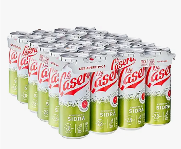 La Casera Aperitivo con Sidra - Lata, Pack 24 x 33 cl 2,4 VOL